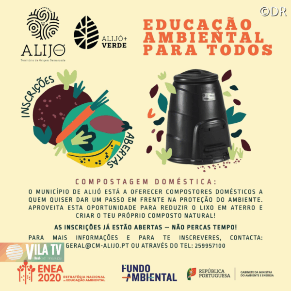 Alijó disponibiliza 300 compostores domésticos gratuitamente