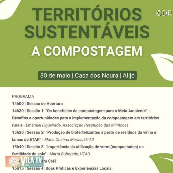 Alijó promove seminário sobre compostagem com especialistas da UTAD na próxima sexta-feira
