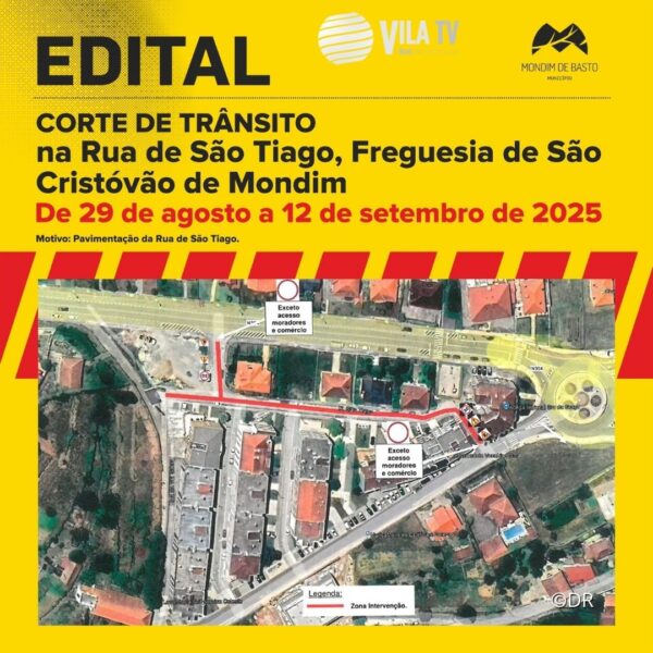 Trânsito em rua de Mondim de Basto ficará cortado por duas semanas