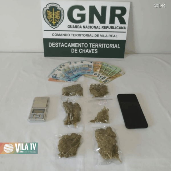 Homem com antecedentes criminais detido em Chaves por tráfico de estupefacientes