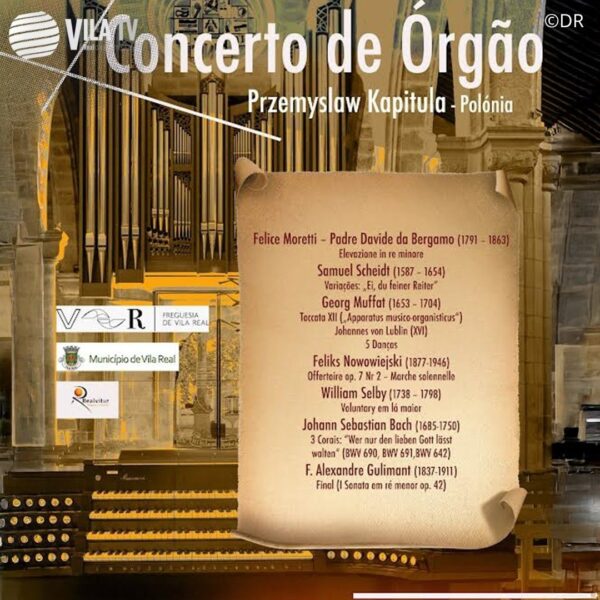 Concerto de Órgão será realizado na noite desta quinta-feira na Sé Catedral de Vila Real