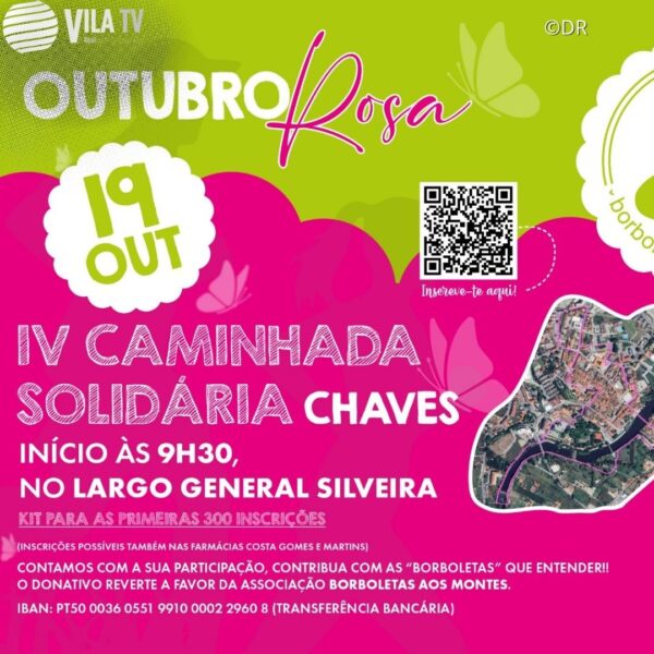 Caminhada de Sensibilização Outubro Rosa ocorre neste domingo em Chaves