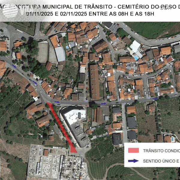 Alterações ao trânsito no Peso da Régua durante o Dia de Todos os Santos
