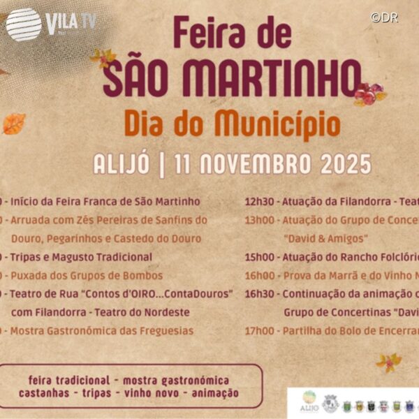 Alijó celebra Feira de São Martinho com castanhas, tripas e vinho novo nesta terça-feira